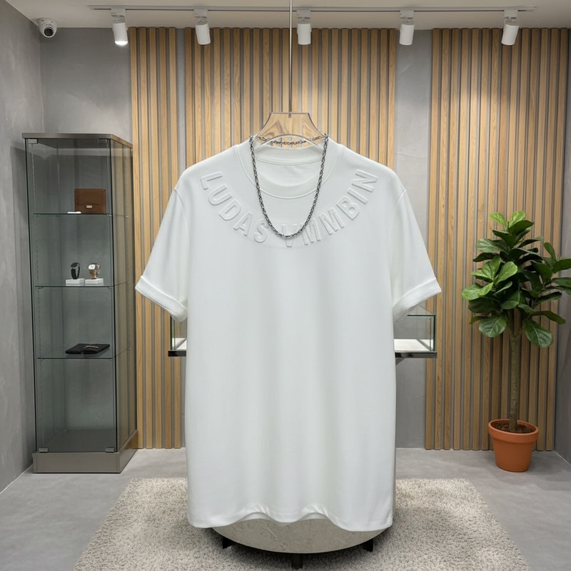 Hong Kong Lv K Summer Men's American-Style Light Luxury Classic Shenzhen Nanyou Brand High-Quality Replica Luxury Pure Cotton Short-Sleeve T-Shirt