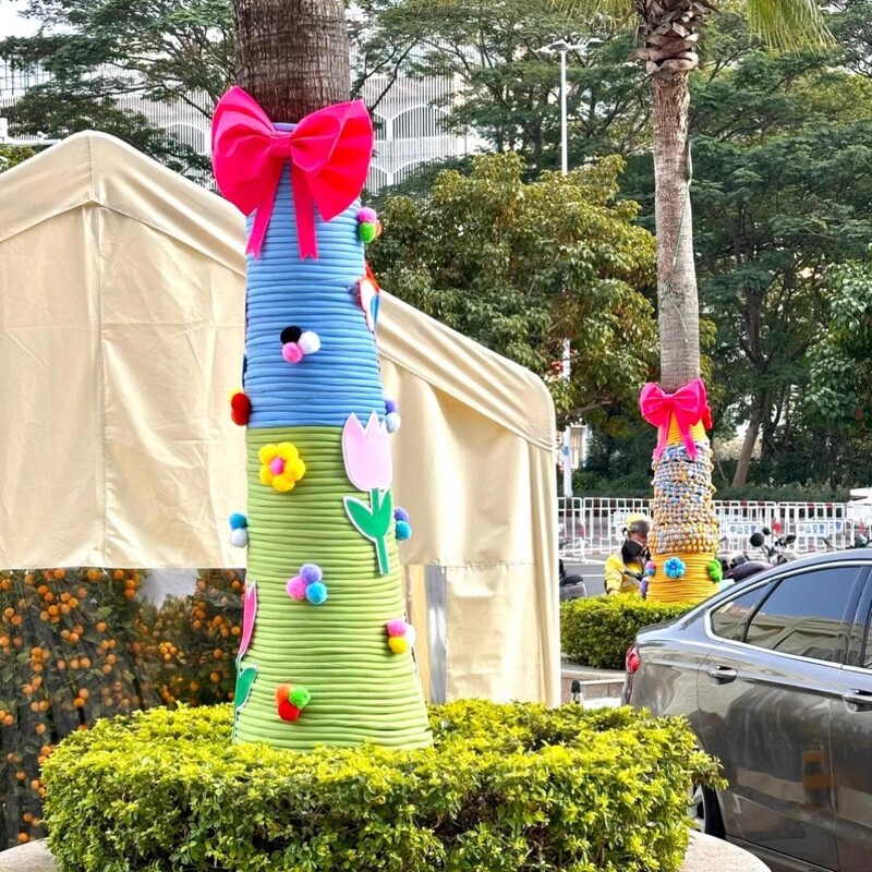 Big Tree Decoration Materials Outdoor Big Tree Clothing Decoration Yarn Sweater Material Kit DIY Hug Tree Photo Prop Environmental Creation t