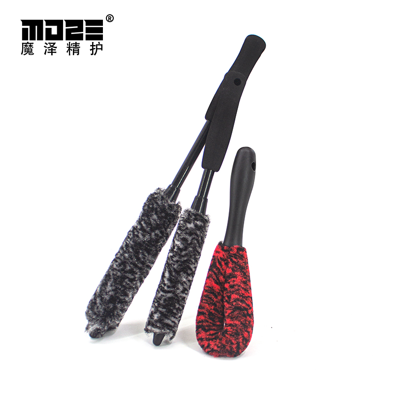 Hub cleaning imitation wool stick internal depth cleaning brush steel ring wheel shell cleaning car car beauty tool hub