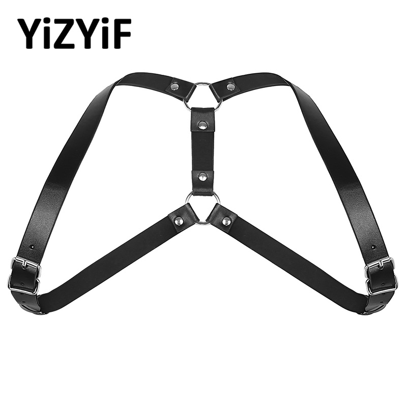 Harness Men Lingerie Belt Adjustable Imtation Leather Doubl