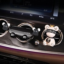 Car phone holder mobile phone holder multi-function air outlet gravity snap-on cartoon car interior navigation frame