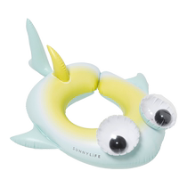 Sunnylife baby boy swimming ring underarm floating circle groveling for male and female baby sitting lap 1-2-3 salt salt shark