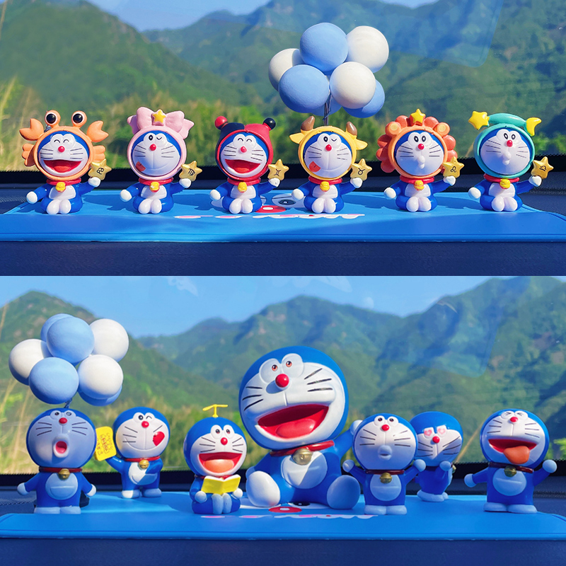 Car ornaments Doraemon cute car jingle cat cartoon girl car center console decoration supplies model