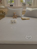 White Jacquard Bear Cooling Ice Bean Skin-Friendly Mat Summer 2025 New Breathable Ice Silk Mat Three-Piece Set