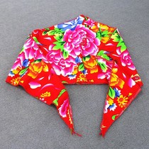 Northeast big bouquet headscarf male and female national wind scarf Two people turn to show Triangle Towel Attendant Accessories to Hip Hop