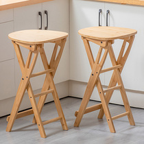 Foldable Stool Home Province Space Small Bench Folding High Stool High Footstool Portable Outdoor Maza Kitchen Chair