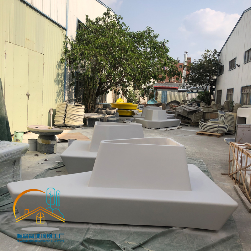 Customized fiberglass leisure chair outdoor anti-corrosion wood tree pool shopping mall seat square landscape garden large flower bed chair - Taobao