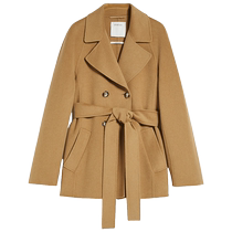 (Pre-sale)Sportmax 24 spring and summer womens sheep wool cashmere double-breasted coat 2081024106