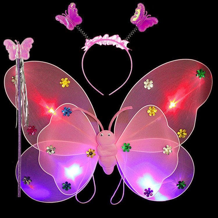 Internet celebrity fairy wings glowing butterfly angel new creative children's performance costume performance props special