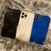 Anery Inscription Embossed Leather Pattern Violent Bear Suitable for iPhone13pro max Apple 11 mobile phone shell xr xsmax anti-fall iphone12 silicone protective sheath