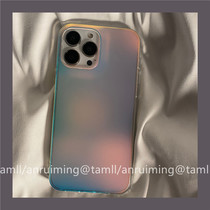 Anery inscription laser gradient frosted translucent suitable for iPhone13pro max apple 11 mobile phone shell xr xsmax anti-fall iphone12 silicone gel protection