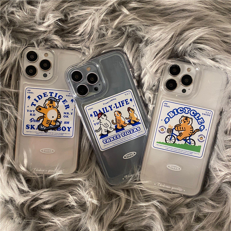 An Ruiming New Year of the Tiger transparent transparent for iPhone13pro max Apple 11 mobile phone case xr xsmax 8plus drop-resistant ipho