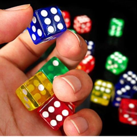 Rock dice transparent right angle dice new acrylic son 16 mm KTV bar entertainment square angle point