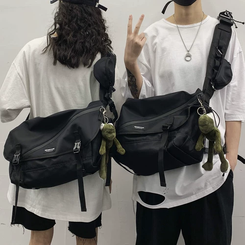 Японская сумка на одно плечо, вместительная и большая брендовая сумка через плечо для отдыха, в корейском стиле