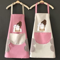 Fashion apron women waterproof and oil-proof cute apron women kitchen cooking apron rewritable hand sleeveless apron overalls
