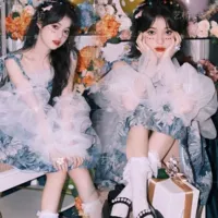 Платье-комбинация, нарукавники, носки