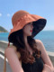 Sun protection hat for women 2026 new summer sun hat foldable vinyl fisherman hat to cover face large brim sun hat