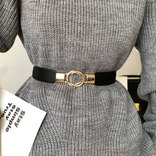 Women's Belt 2026 New Korean Style, Paired with Sweaters, Elastic Waistband, Unique and Fashionable, Elastic Retro Decorative Belt, Trendy