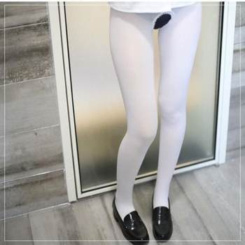 Two-dimensional white silk crotchless velvet pantyhose for women, cute stockings, jk bottoming socks, thin and non-transparent