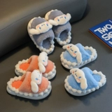 Зимние милые тапочки, удерживающие тепло детские туфли, семейный стиль