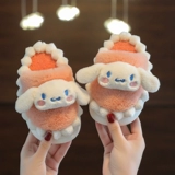 Зимние милые тапочки, удерживающие тепло детские туфли, семейный стиль