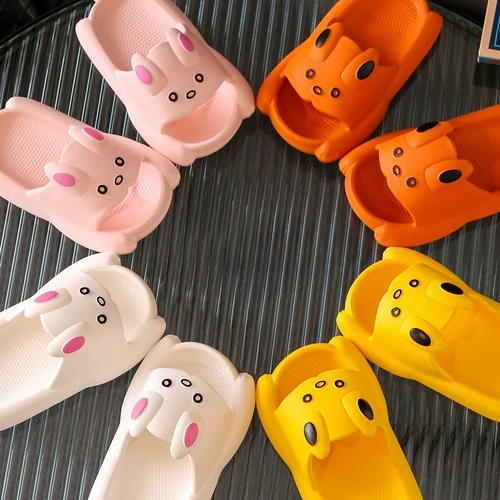 Детские тапочки, летняя обувь, милый детский кролик для ванны, нескользящие слайдеры для мальчиков