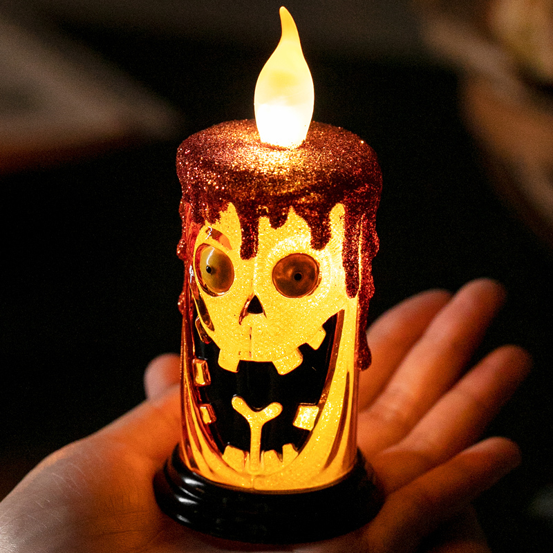 Candles Halloween Decoration Horror Skeleton Decoration Pumpkin Festive Atmosphere Lighting Scene Arrangement Hotel Decorations