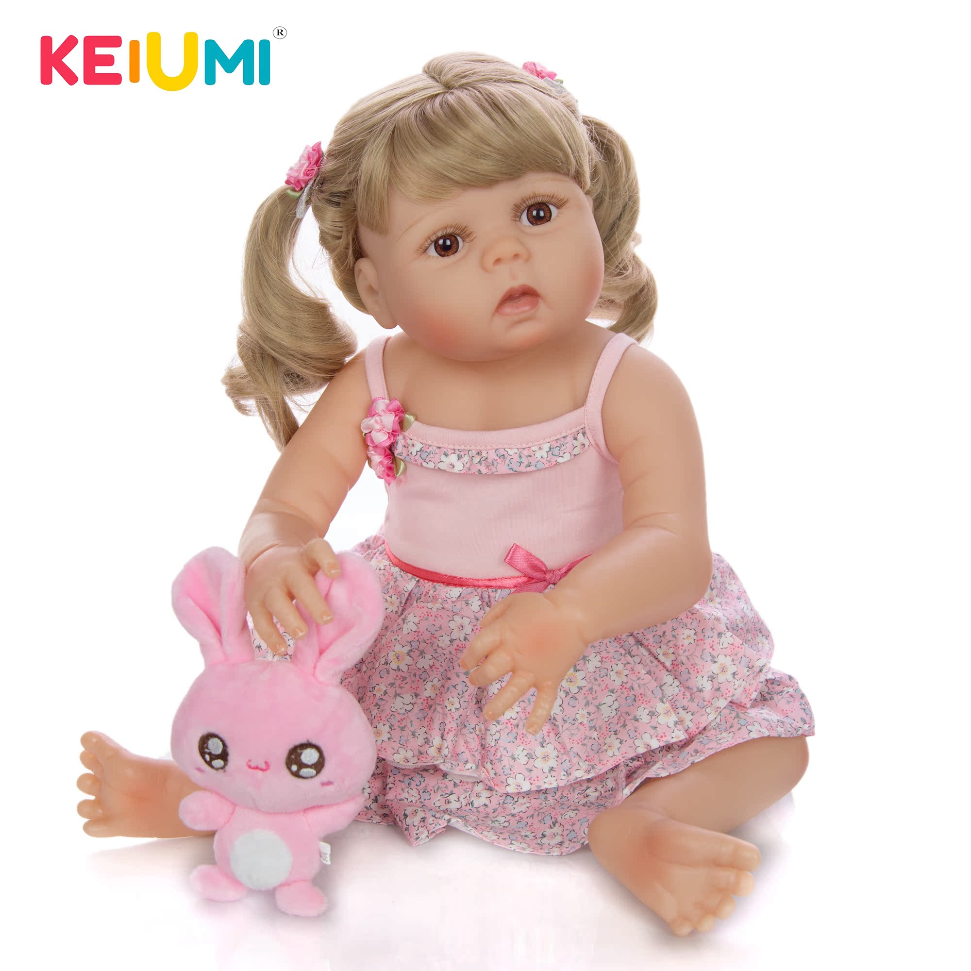 New Design 23 Inch Lovely Reborn Dolls Lifelike Full Silicon