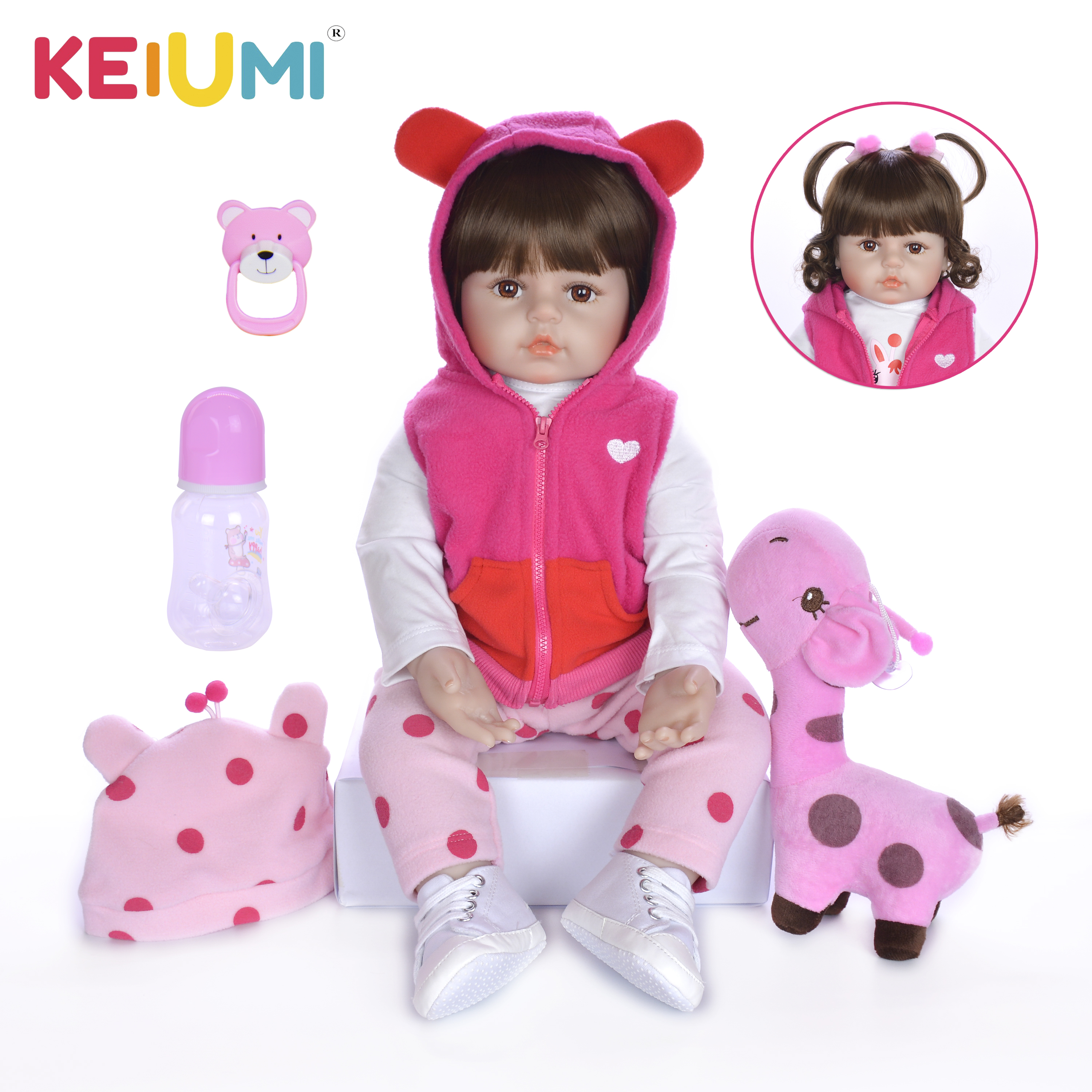 Hot Sale 60 cm Silicone Soft Alive Reborn Dolls Fashion Life