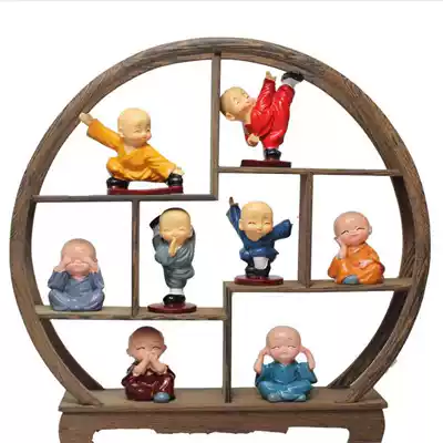 Buddha Statue Kung Fu Miniature Craft Home Office Car Desk S