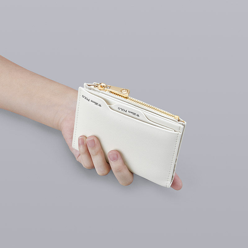 Emperor Ralph Lauren polo leather small wallet women's short coin purse new 2022 thin section small wallet multi-function card bag