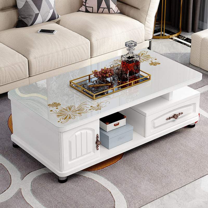 2021 New European Round Tea Tea Co - Limited Modern Television Cabinet for a few small household tempered glass tea tables