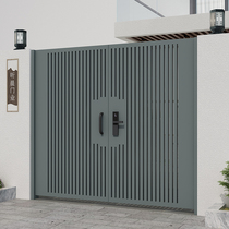 Iron Art Villa Indooryard Garden Door single double open door Stainless Steel Gate Farmcountryside Grid gate Customized