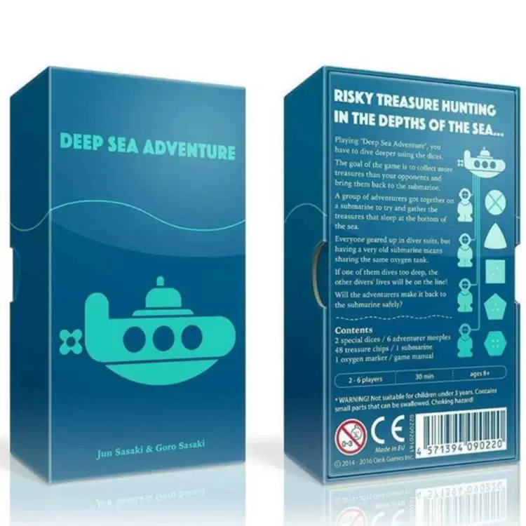 Игра карточная настольная Глубоководное приключение Deep Sea Adventure для семьи детская вечеринка