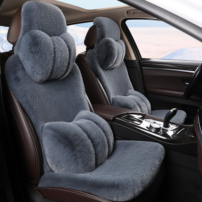 Подушка для автокресла зимняя короткая плюшевая утолщенная автомобильная подушка с тонкой талией зимняя теплая подушка из кроличьего меха, шерстяной чехол для сиденья богини