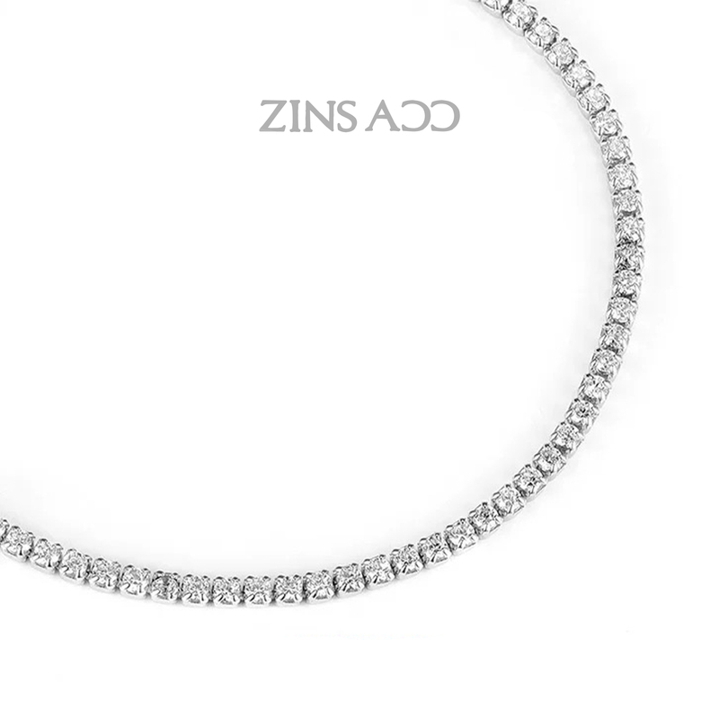 Zinsacc "Flowing Light Series" Full Diamond Bracelet, Sparkling Layered Bracelet, White Diamond Versatile Bracelet