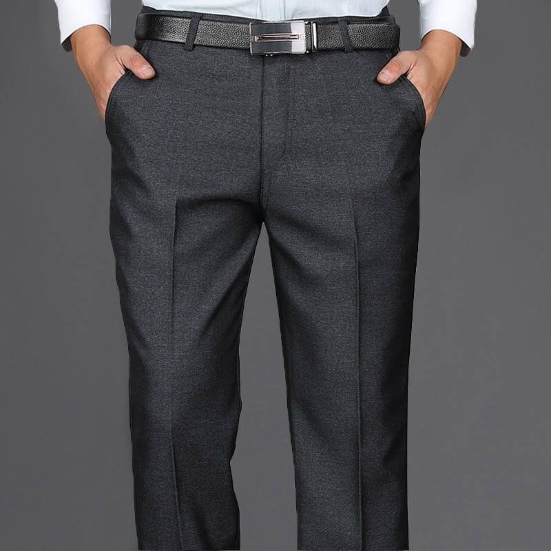 Spring and Autumn Middle-aged Summer Thin Men's Casual Pants Loose Straight Pants Men's Dad Winter Pants Plus Fleece Pants