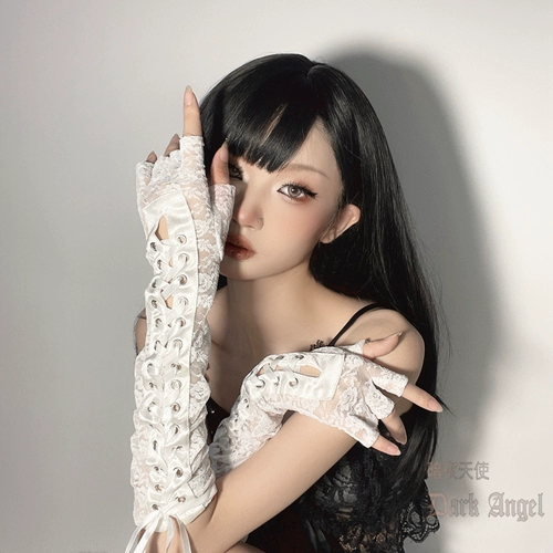 Черный сексуальный ремень, нарукавники, кольцо, перчатки, стиль Лолита, без пальцев, косплей, в стиле панк