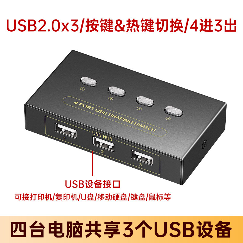 USB切换器2.0：一台搞定多台电脑，办公效率翻倍神器！🚀-KVM切换器-淘宝百科网