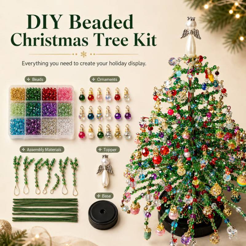 New DIY Beaded Christmas Tree Kitdiy Handmade Beaded Christmas Tree Craft Set