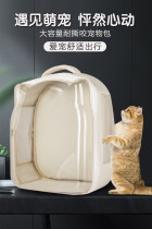 Cat Bag Pets Bag Out Portable Light Double Shoulder Backpack Doctor Bath Cat Supplies Panoramic Transparent Space Bag