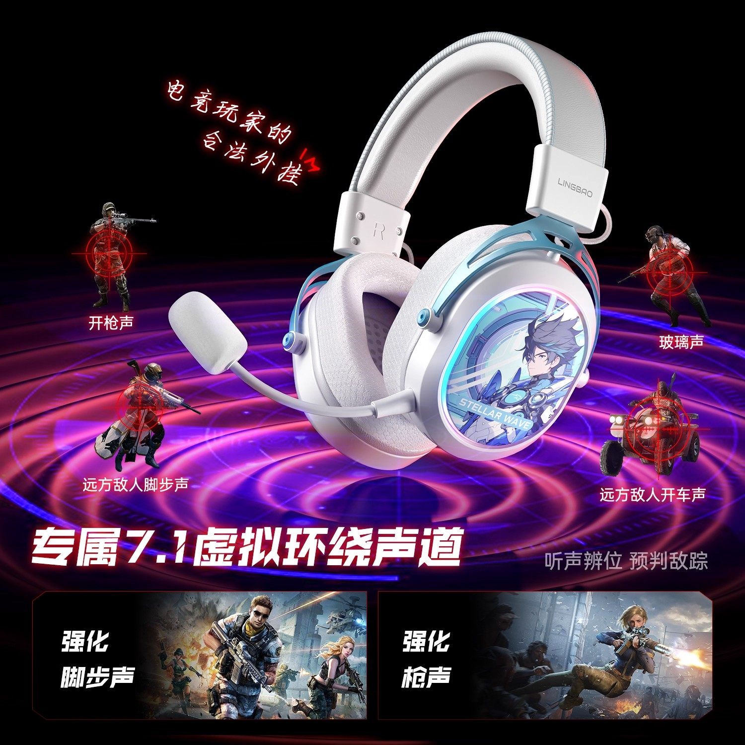 Lingbao T9 E-Sports Wireless Headset Head-Mounted Wired Bluetooth with Microphone Cs Gaming Desktop Computer Notebook