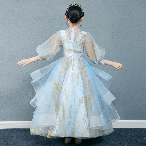 Элитное осеннее вечернее платье, детский наряд маленькой принцессы, костюм, подарок на день рождения, благородный крой