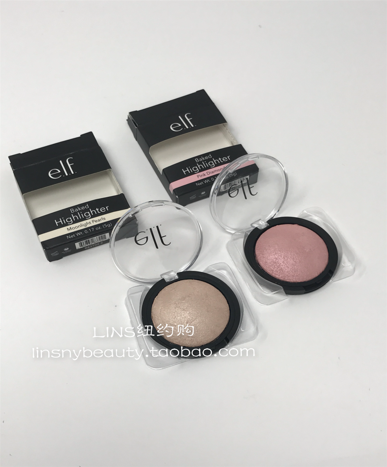 Giải phóng mặt bằng e.l.f elf nướng highlighter nướng nổi bật ánh trăng nhũ bắt sáng