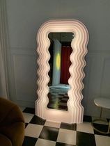 Net red ins Memphis wind glowing full body floor trial Mirror Right Zhiron Stars Big and Identical Wave Mirror