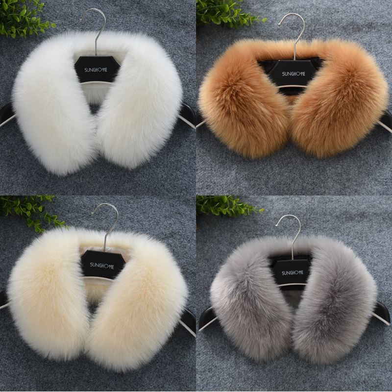 Replacement Faux Fur Collar for Parka Jackets, Sold Separately, Suitable for Winter Coats, Women's Camel Color