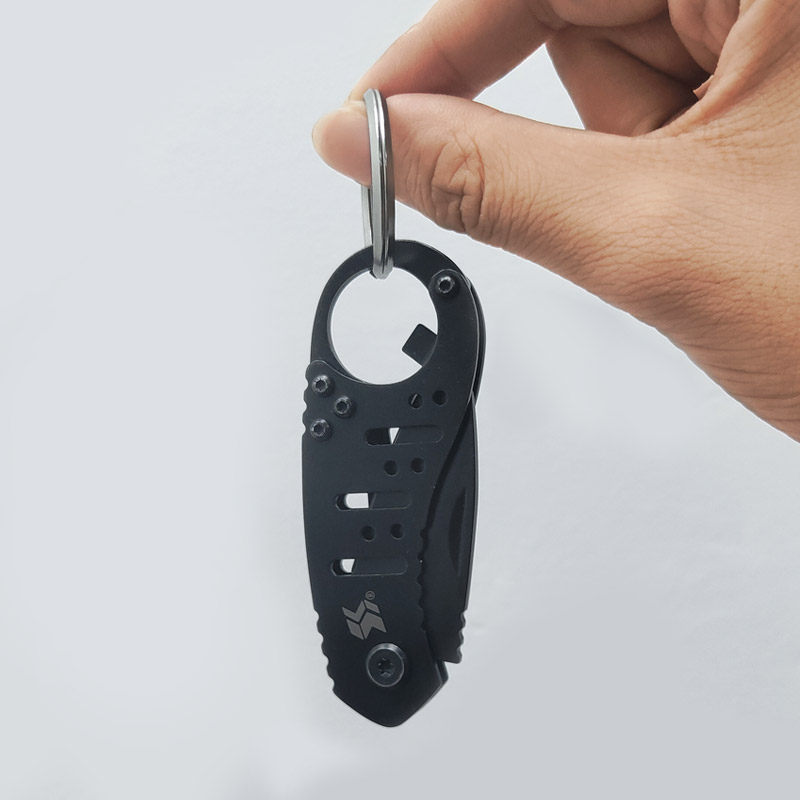 Versatile outdoor folding small knives anti-body personality creative key buckle with belt buckle pendant carry mini