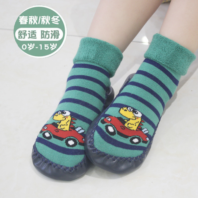 Children's Floor Socks for Spring and Autumn, Anti-Slip, Thickened for Winter, Baby Walking Socks, Toddler Socks, Adult Shoe Socks