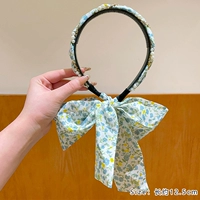 Зеленый ободок, цветочный принт