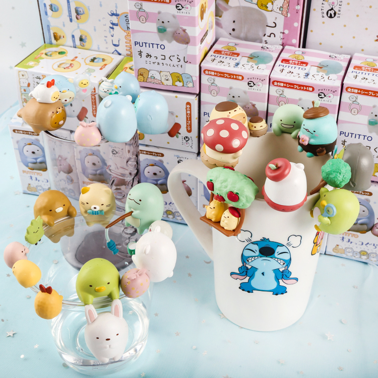 Corner Creature Cup Edge Ornament Cup Hanging Tea Buddy Cup Figurine Penguin White Bear Cartoon Blind Box Collection Birthday Gift